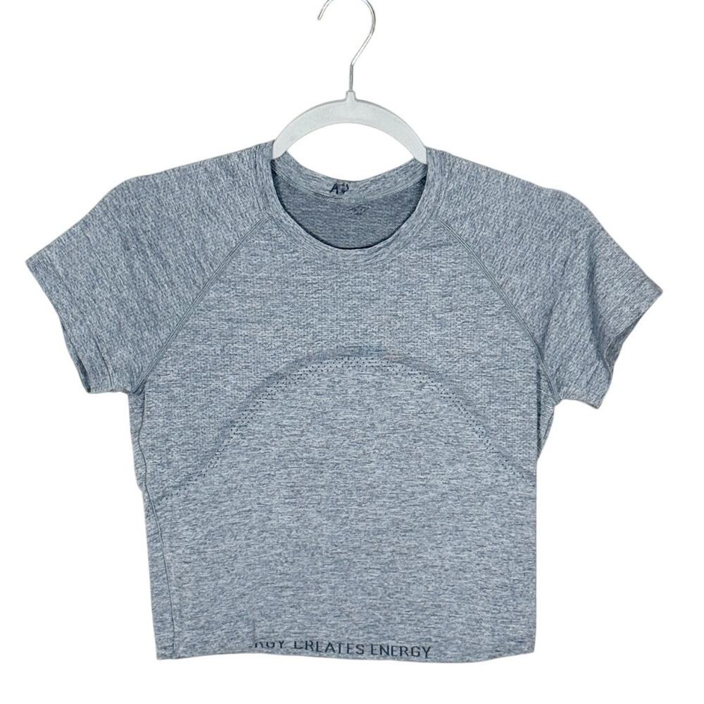 Lululemon Swiftly Tech Cropped Short Sleeve 2.0 Slate Gray Size 8